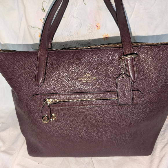 Coach Women's Leather Tote Bag - Brown - Picture 1 of 5